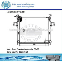 Radiador de automóvel para CHRYSLER Grand Cherokee Commander 05-08 Venda quente de fabricante